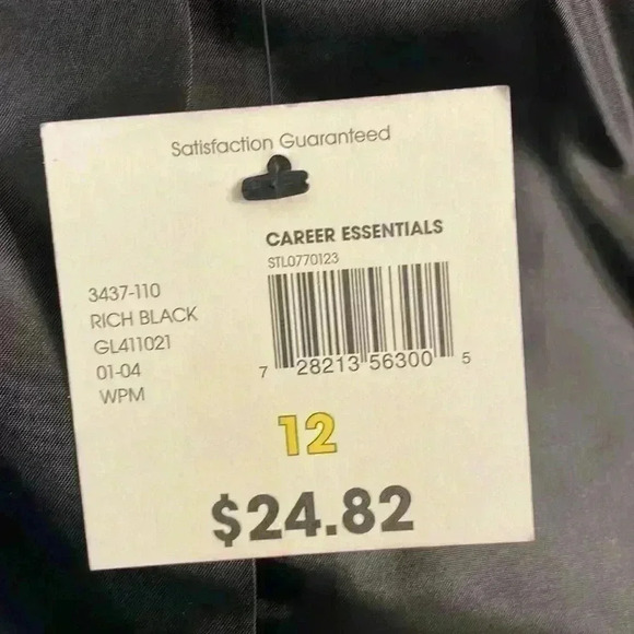 George Stretch NWT Women’s 12 Black Full Zip Up Blazer - Picture 8 of 9